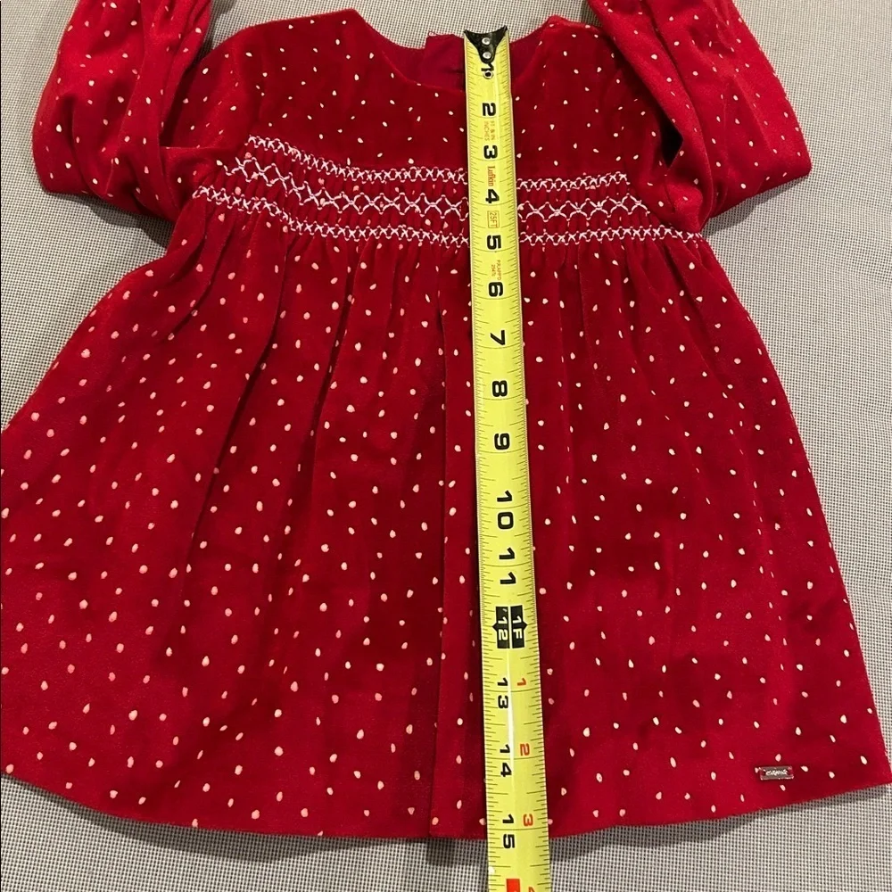 Mayoral Baby Red Velvet Holiday Dress Size 6 to 9 Months
